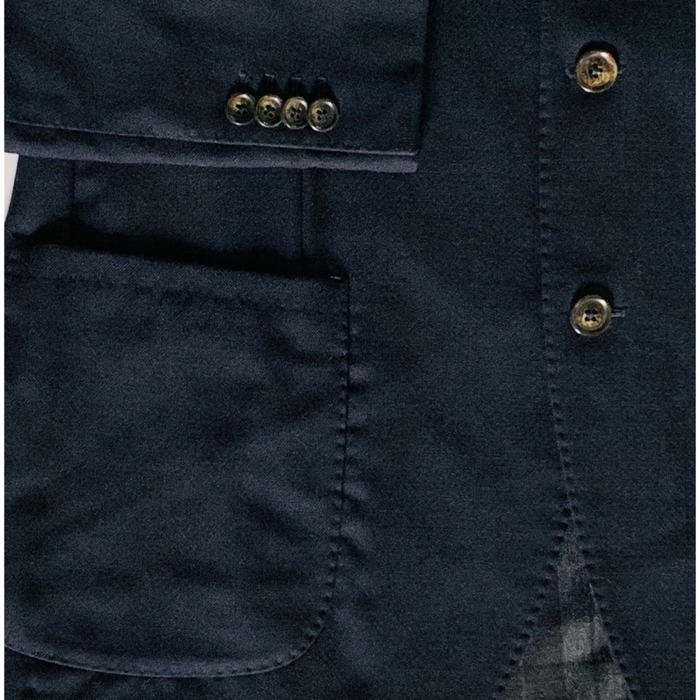 Kent & Curwen British Navy Sports Coat Mens 44L - Picture 3 of 8